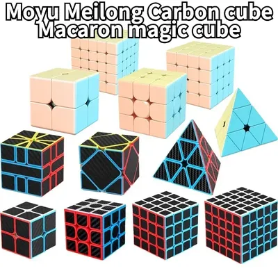[Picube] MoYu MeiLong Carbon 2x2x2 3x3x3 4x4x4 Zauberwürfel Skewb Megaminx Macaron Speed Makronen 2x2 3x3 4x4 Square-1 Magico Cubo Image