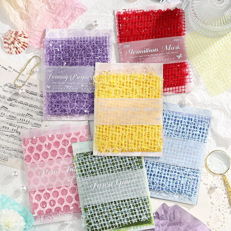 Journamm 15 teile/paket Ästhetik Spitze Papier Sammelalbum Materialien DIY Fotoalbum Collage Journal Kreative Schreibwaren Material Papier Image