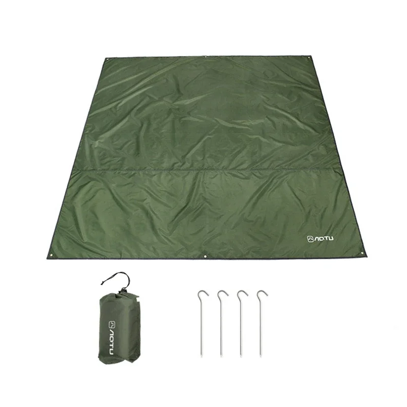 Camping Boden Blatt Picknick Matte Zelt Fußabdruck Plane Markise Schatten Strand Pad Outdoor Reise Zelt Plane Sonne Baldachin mit Zelt Heringe Image