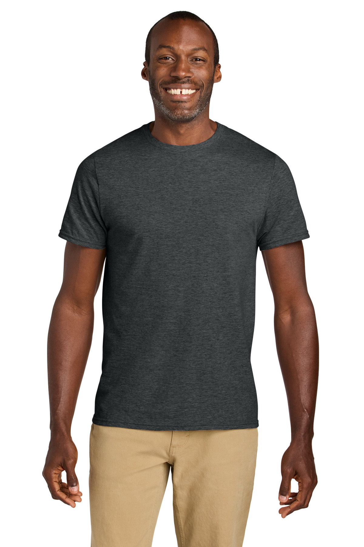 Jerzees 363M Classics Cotton T-Shirt in Black Heather size Large