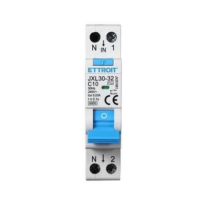 Ettroit - Fehlerstrom-Schutzschalter 1P+N 10A 6KA 30mA 220V Image