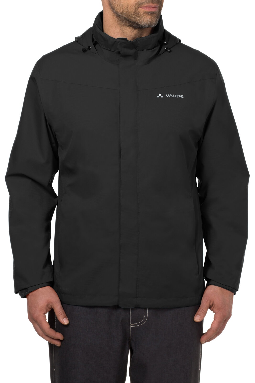 Fahrradjacke VAUDE "MEN'S ESCAPE BIKE LIGHT JACKET", Gr. 3XL, schwarz, Web, Obermaterial: 100% Polyester. Futter: 100% Polyamid. Beschichtung: 100% Polyurethan. Netzfutter: 100% Polyester, mit verstellbarem Klettverschluss, Jacken Image