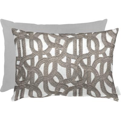 Dekokissen APELT "Rafia", grau (grau, grau, gemustert), B:35cm H:5cm L:50cm, Polyester, Baumwolle, Dekokissen_Sitzkissen_Kissenhüllen Image