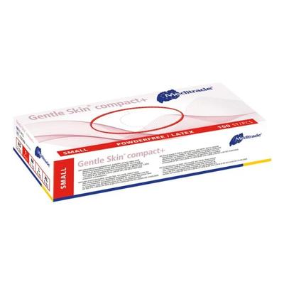 Meditrade 100er-Pack Latex Einmalhandschuhe »Gentle Skin® compact+« S natur-weiß, puderfre beige Image