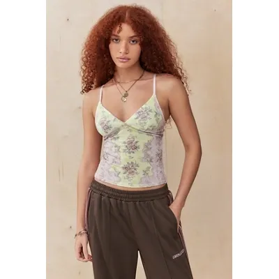 Out From Under Je T'aime Cherub Cami Top - Yellow XL at Urban Outfitters