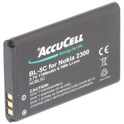 AccuCell Akku passend für Nokia 7600, BL-5C, 1100mAh Image
