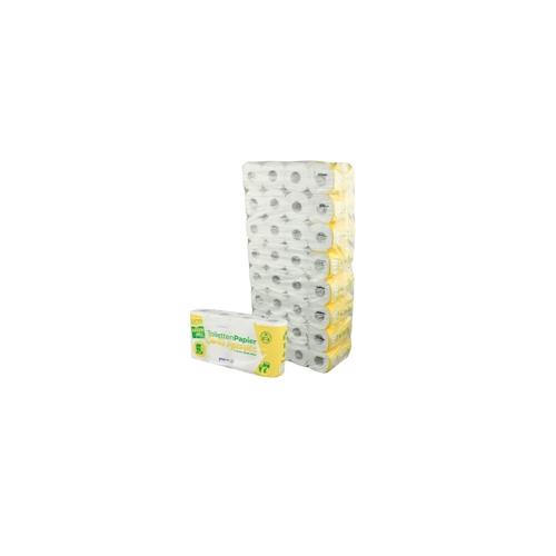 Toilettenpapier Paperdi, naturweiß, 100 % Recycling, 2-lagig, 250 Blatt, 8x8=64 Rollen im Folienbeutel #ID1S250F8