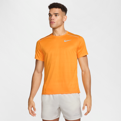 Nike Miler Men's Short-Sleeve Running Top - Yellow - Polyester