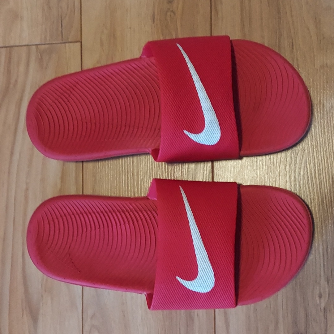 Nike Shoes | Kids 4 Red Nike Slides | Color: Red/White | Size: 4b