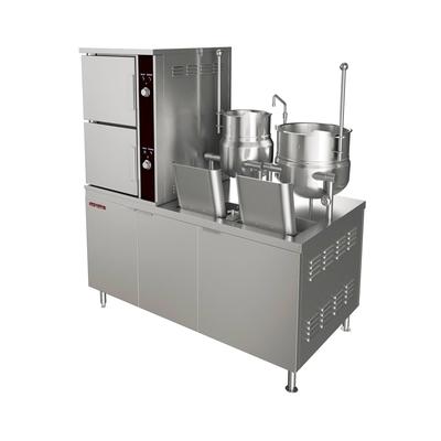 Crown Steam ECX-10-6-10 10 Pan / 10 Kettle Convection Commercial Steamer - Cabinet, 208v/3ph, Stainless Steel