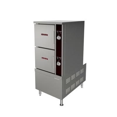 Crown Steam ECX-2-36 6 Pan Convection Commercial Steamer - Cabinet, 208v/3ph, Stainless Steel