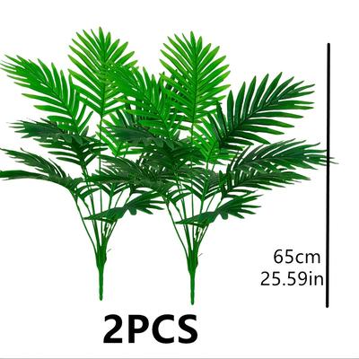 "TEMU 2-pack Lifelike Artificial Palm Trees 25.59" - Real Touch Greenery For Decor, Ideal For Wedding, Christmas, Easter, Hanukkah, 's Day - Indoor/outdoor Use, No Container Included" Image