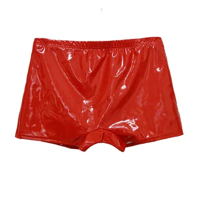 Boxers hort Männer Shorts Boxer kurze Slips Ring bequeme Männer Kunstleder Wetlook Boxer kurze Image