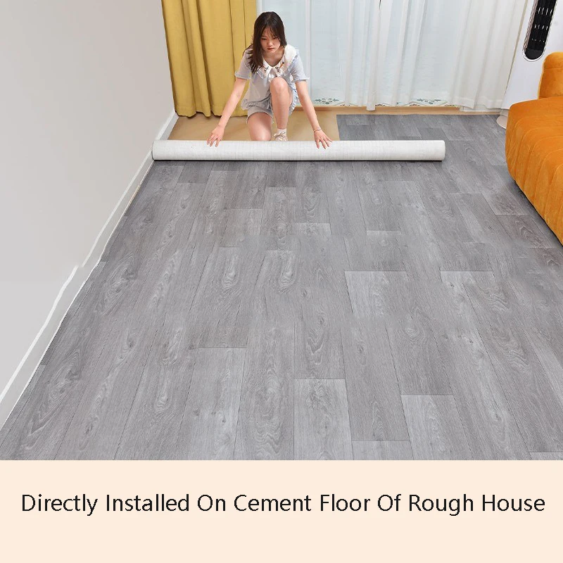 PVC-Bodenleder 1,5 m x 0,67 m Zementboden direkt verlegter, verdickter, verschleißfester Haushaltskunststoffboden mit selbstklebender Bodenmatte