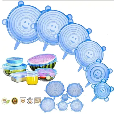Container Food Cover Kitchen Fridge For Kitchen Storage Organization Dishes Adaptive Accessories