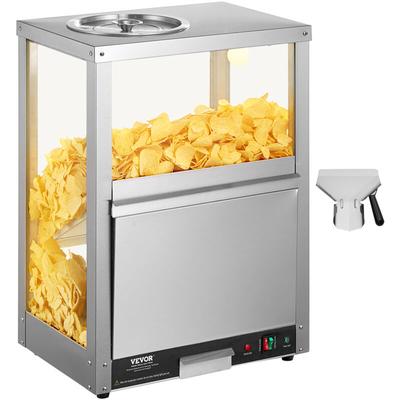 Vevor - Kommerzieller Nacho-Chip-Wärmer, 80 l Chip-Wärmer-Maschine mit Heizsockel und Wärmelicht,