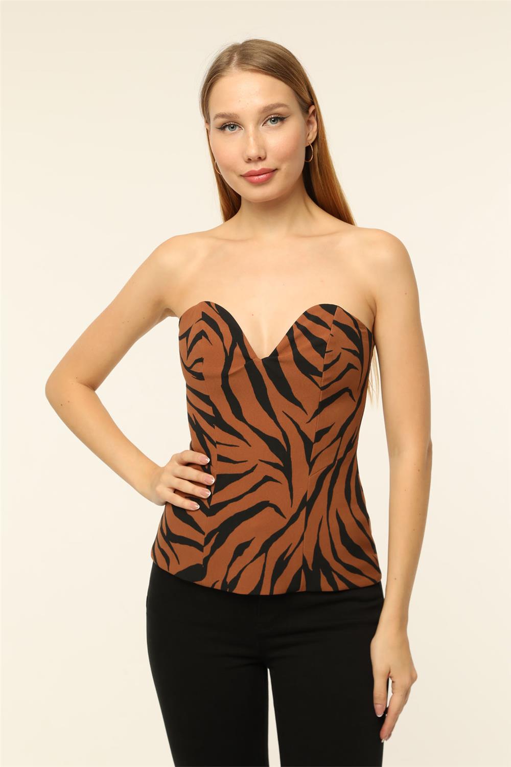 Zebra-Print-Bustier Image