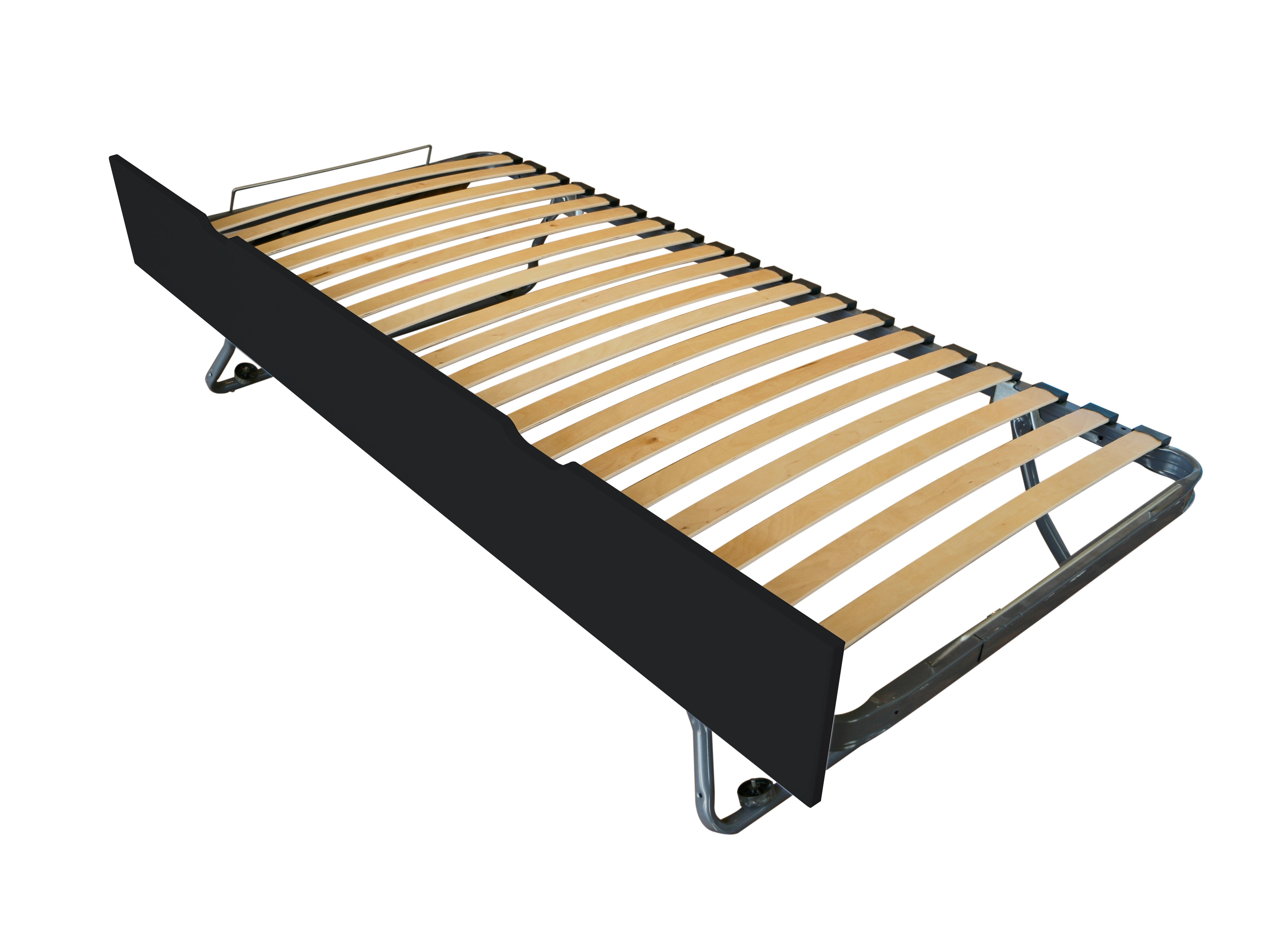 Lit tiroir 90x190 en pin massif - Noir