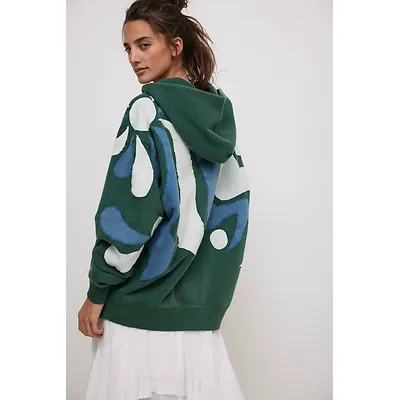 We The Free It's A Vibe Hoodie at Free People in Forest Pine Combo, Size: Medium