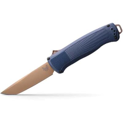 Benchmade Shootout Automatic Folding Knife 3.51in CPM-CruWear Tanto Blade Crater Blue Handle 5370FE-01