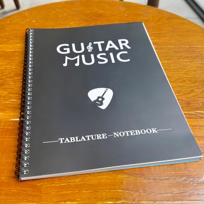 TEMU A Guitar And Practice Staff Notebook, Containing 50 Sheets/ Pages, Guitar Staff Notebook, Staff Notebook And Blank Chord Diagram, With 56 Used Guitar Chord Diagrams Cover