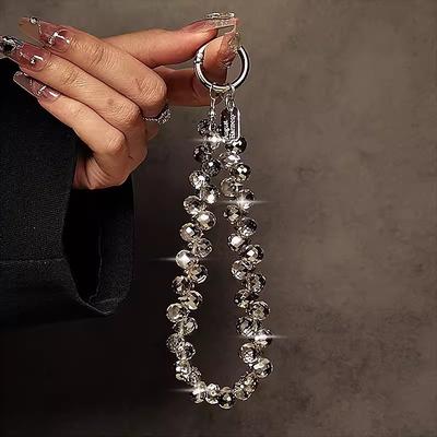 TEMU 1 Fashionable Mobile Phone Chain Bracelet With Multiple Colors From, Suitable For All Smartphone Models, Luxurious Crystal Bead Decoration, With Image