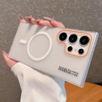 TEMU New Luxury Clear Matte Magnetic Phone Case For Wireless Charging Hard Pc Shockproof Cover Image