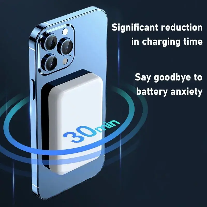 Caricabatterie portatile Mini Power Bank wireless magnetico da 5000 mAh Batteria esterna sottile a ricarica rapida per iPhone 15 14 Samsung Xiaomi