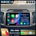 Android 14 per KIA Sportage 3 2010-2016 2015 2K QLED AI Voice Wireless CarPlay 4G Stereo Auto Radio