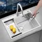 Évier de cuisine en acier inoxydable, maison de ferme au-dessus du comptoir, lavabo à intestin unique avec robinet de vidange, accessoires de cuisine