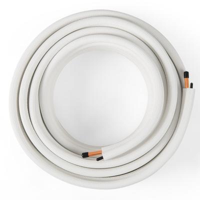 Costway 50 Feet Mini Split Line Set with 1/4 Inch and 1/2 Inch O.D. Copper Pipes Tubing