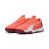 Handballschuh PUMA "Accelerate Handballschuhe Jugendliche", Kinder, Gr. 33, rot (glowing rot weiß schwarz crimson schwarz), Obermaterial: Synthetik, Textil; Futter: Textil; Innensohle: Textil; Laufsohle: Gummi, Schuhe