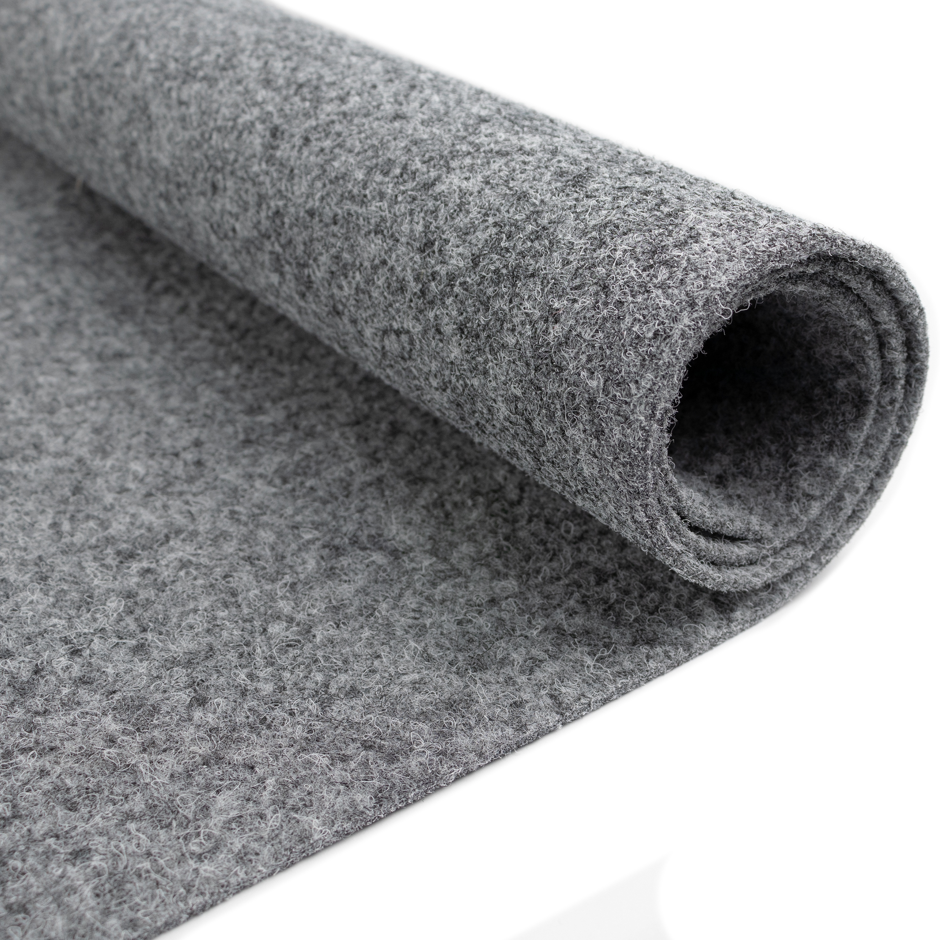 Teppichboden "Nadelfilz REWIND, Made in Belgium", grau, B:200cm H:5mm L:600cm, Polypropylen, PRIMAFLOR-IDEEN IN TEXTIL, Teppiche, Breite 200 cm, Uni Farben, robust & strapazierfähig Image