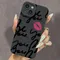 Lip & Letter Pattern Phone Case Shockproof Mobile Phone Cover for IPhone 16 Pro Max 15 Pro 14Plus 13 12 11 XR X/XS