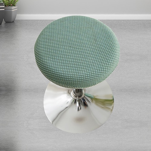 Stretch-Stuhlbezug, rundes Sitzkissen, Kissen, weicher Bezug, kurzer Stuhlsitzbezug, Stretch-Schuhbezug für Zuhause, Büro, Bar, Restaurant, Bürostuhl, Kissenbezug, rund Image