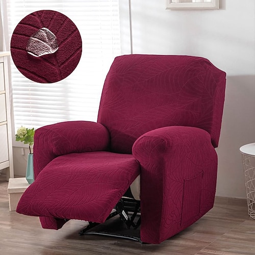 Stretch-Schonbezüge für Relaxsessel, wasserabweisend, super geblümt bedruckt, rutschfest, 1-Sitzer-Lazy-Boy-Stuhlbezüge, Möbelschutz mit Seitentasche für das Wohnzimmer Image