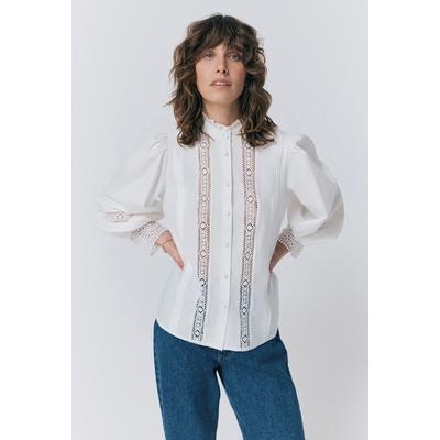 Ghost Kady Lace Trim Cotton Blouse