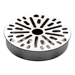BieTal® Theken Tropfschale Tropfblech Tropfkasten Edelstahl rund 12x2,6cm 2-tlg Image