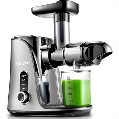 TEMU Amzchef Slow Juicer Gm3001, 150.00 W, Vegetables And Fruit, Easy Loading And Unloading Image