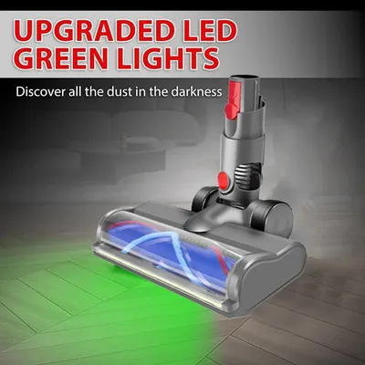 Für Dyson V10 Slim V12 Slim Hartholzboden-Teppiche-Aufsatz mit LED-Licht, V-förmiger Image