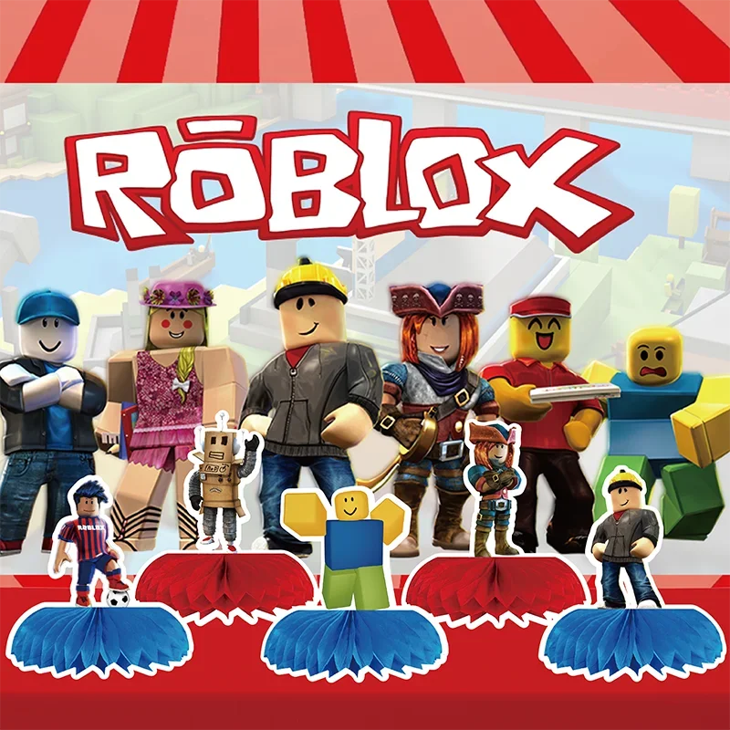 Roboter junge mädchen cartoon spiel waben 5 stücke Geburtstag Party Desktop Waben Party 3D Doppel Seite Waben Tisch Topper geschenk Image