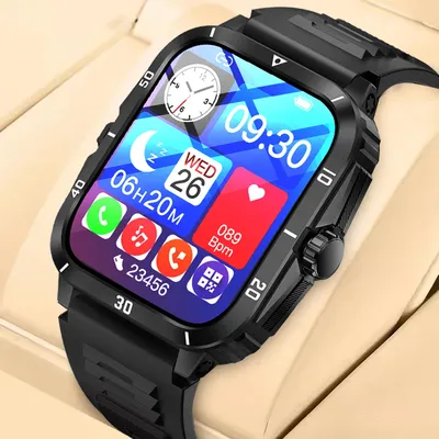 2025 neue Outdoor-Smartwatch für Damen und Herren, Bluetooth-Anruf, Gesundheit, Herzfrequenz, Schlafmonitor, IP67, wasserdicht, Sport, Fitness, Smartwatch Image