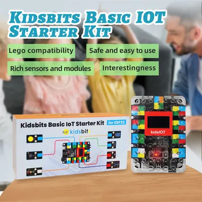 Kidsbits Basic IOT Starter Kit für Arduino ESP32 kompatibel Lego Support Graphical Programming Image