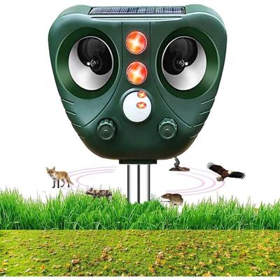 Qiedie - Ultraschall-Fuchsvertreiber, Solar-Katzenvertreiber, wasserdichter Garten-Tiervertreiber,