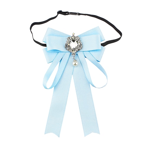 elegante burgunderfarbene Fliege mit Juwelenanhänger – Damenaccessoire im viktorianischen Stil für formelle Anlässe, Hochzeiten und Cosplay Image