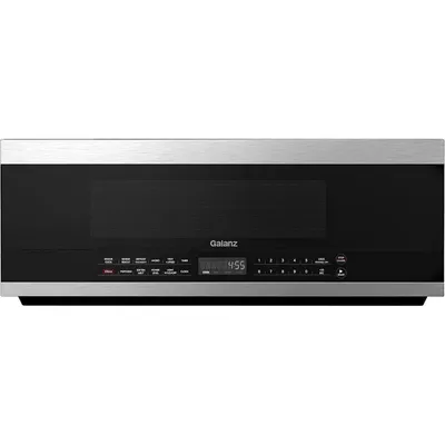 Galanz GLOMJK12S2SWN10 Low Profile Over The Range Microwave Hood Combination Steam & Sensor Cooking, 11 Power Levels, 1.2 Cu Ft