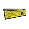 Full Size USB Wired Yellow Keyboard