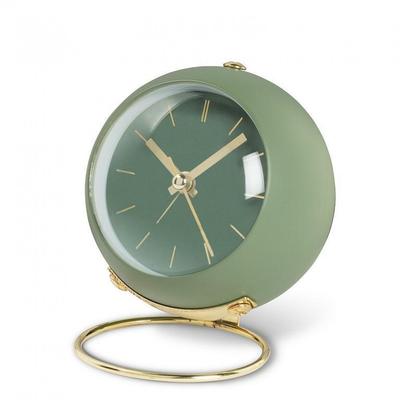 Green Ball With Gold Loop Stand Alarm Clock