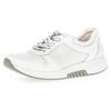 Keilsneaker GABOR ROLLINGSOFT, Damen, Gr. 42, weiß, Textil, Kalbsleder, unifarben, sportlich, Schuhe Sneaker, mit Label an der Ferse, Freizeitschuh, Halbschuh, Schnürschuh