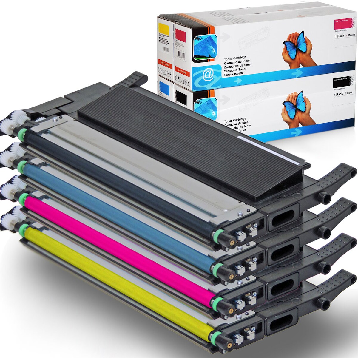 D&C Toner-Set für Samsung CLP-360ND - 4 Farben CMYK - Kompatibel zu CLT-P406C Image